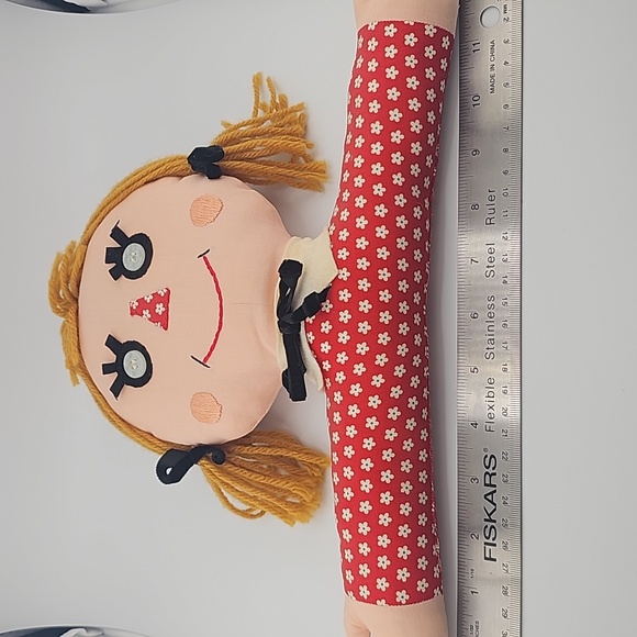 Vintage Stuffed Raggedy Ann Rag Doll Hanger - Picture 2 of 13